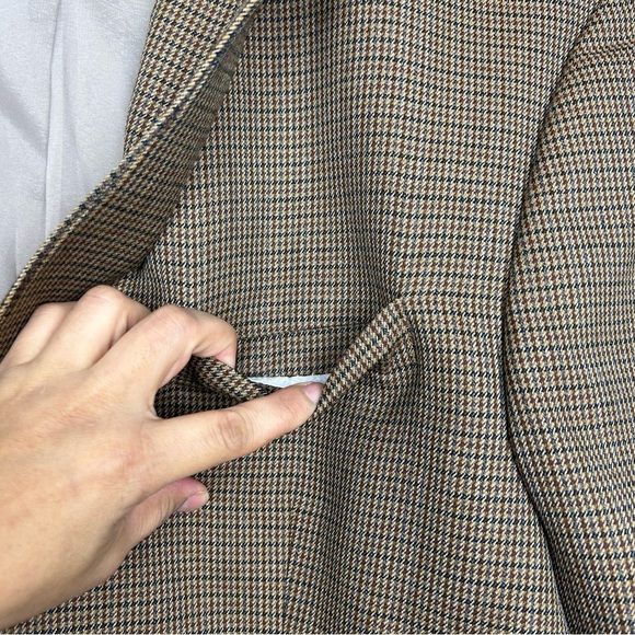 Lauren Ralph Lauren wool 42L men’s classic fit suit jacket blazer houndstooth - Picture 9 of 15